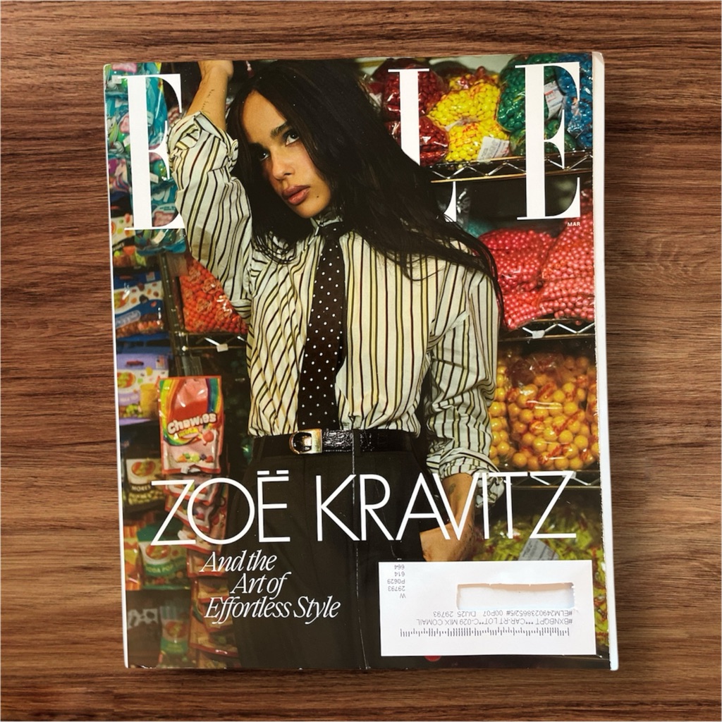 Elle Magazine March 2025 Issue With Zo Kravitz Cover
